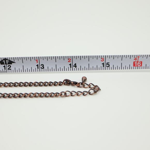 Decree Womens Bronze Tone Key Dog Tag Love Heart Pendant Watch w New Battery - Picture 7 of 7